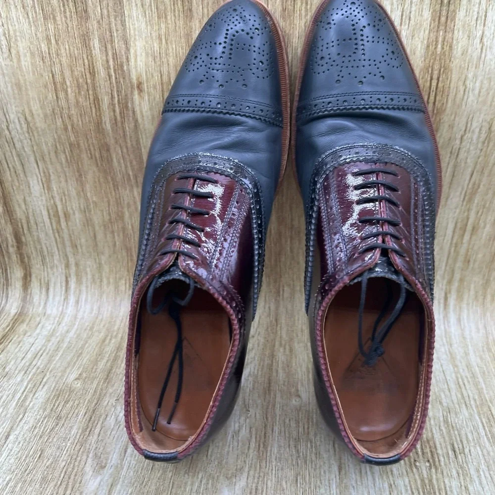 John Fluevog The Gateways Brandenburg Men's Size 10 Violet Black Oxford Shoes